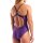 Snakeskin Lightdropback Arena Womens Schwimmanzug Black - Team Purple