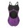 Snakeskin Lightdropback Arena Womens Schwimmanzug Black - Team Purple