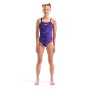ARENA Team Badeanzug Fireflow Lightdrop Back Girl Black - Team Purple