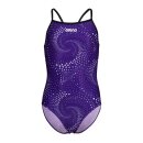 ARENA Team Badeanzug Fireflow Lightdrop Back Girl Black - Team Purple