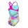 Spraying Swim Pro Back Girl Arena Badeanzug White Multi - Very Fuchsia