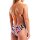 Arena Womens Texture Swimsuite Tie Back Multi Black - Orange