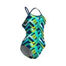 Arena Womens Texture Swimsuite Tie Back Multi Navy - Navy