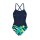 Arena Womens Texture Swimsuite Tie Back Multi Navy - Navy