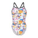 Arena Womens Collage Swimsuite xcriss cross White Multi - Black