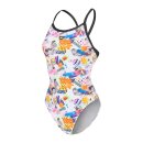 Arena Womens Collage Swimsuite xcriss cross White Multi - Black