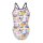 Arena Womens Collage Swimsuite xcriss cross White Multi - Black