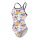 Arena Womens Collage Swimsuite xcriss cross White Multi - Black
