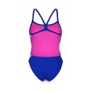 Arena Blurred Swimsuit Challenge Back Womens White Multi - Neon Blue
