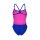 Arena Blurred Swimsuit Challenge Back Womens White Multi - Neon Blue
