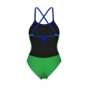 Arena Womens Swimsuite Tie Back Solid Team Green - Neon Blue