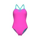 Arena Womens Swimsuite Tie Back Solid Shocking Pink - Water