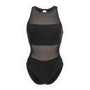 Arena Womens Mesh Panel Swimsuit Vent Back Black