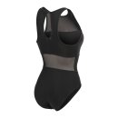 Arena Womens Mesh Panel Swimsuit Vent Back Black