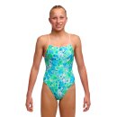 FUNKITA Girl`s Single Strap One Piece Green Green Grass