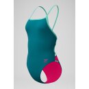 Speedo Ladies Club Training Tri Back Badeanzug Blaugrün
