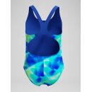Speedo Girls Splashback Badeanzug Print Blau Grün