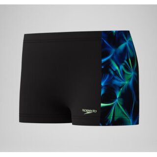 Speedo Aquashorts mit Digital-Panel Schwarz Grün