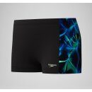 Speedo Aquashorts mit Digital-Panel Schwarz Grün
