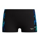 Speedo Aquashorts mit Digital-Panel Schwarz Grün