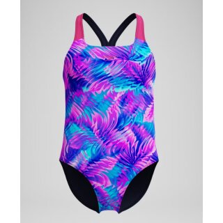 Speedo Girls Badeanzug Powerback Digital Pink Navy
