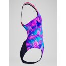 Speedo Girls Badeanzug Powerback Digital Pink Navy