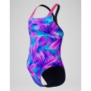 Speedo Girls Badeanzug Powerback Digital Pink Navy