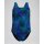Speedo Girls Badeanzug Leaderback Digital Blau Türkis 164