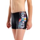 Arena Boys Lit Logo Swim Short Black Multi