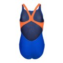 Arena Girl Painting Swimsuit V Back Neon Blue - Team Orange