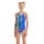 Arena Girl Painting Swimsuit V Back Neon Blue - Team Orange