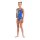 Arena Girl Painting Swimsuit V Back Neon Blue - Team Orange