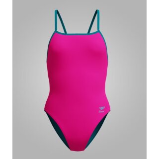 Speedo Ladies Club Training Tri Back Badeanzug Pink DE 38