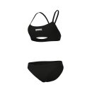Arena Bandeau Bikini Solid Zweiteiler Black - White