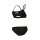 Arena Bandeau Bikini Solid Zweiteiler Black - White