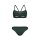 Arena Bandeau Bikini Solid Zweiteiler Dark Sage - Shocking Pink