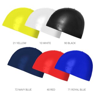 150 Stück à 22,25€ Wettkampf Premium Silikon Anti-Rutsch Badekappen einfarbig bedruckt