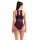 Arena Womens Mesh Panel Swimsuit Vent Back Bordeaux