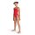 Girls Team Swimsuite Challenge Solid Red White
