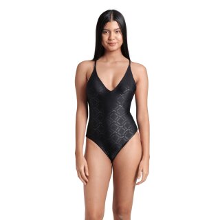 Arena Womens Losange Graphic Swimsuit Black