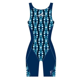 AQUAFEEL Mädchen Wettkampfanzug N2K Open Back Blau Multi
