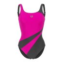 Arena Womens Swimsuit Liliana U Back C Cup Night Grey - Grape Violet