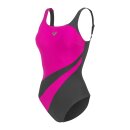 Arena Womens Swimsuit Liliana U Back C Cup Night Grey - Grape Violet