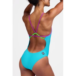 Jolyn Badeanzug Perry Sky Blue/SPlum/Lime