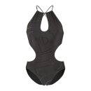 Arena Womens Logo Cutout Swimsuit Black