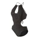 Arena Womens Logo Cutout Swimsuit Black