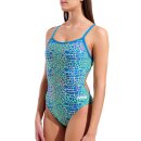Arena Womens Snakeskin Swimsuit Challenge Back Blue Cosmo - Multi Blue Cosm