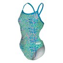 Arena Womens Snakeskin Swimsuit Challenge Back Blue Cosmo - Multi Blue Cosm