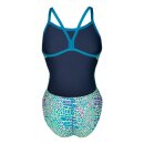 Arena Womens Snakeskin Swimsuit Challenge Back Blue Cosmo - Multi Blue Cosm
