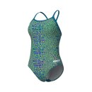 Snakeskin Lightdropback Arena Womens Swimsuit Black - Blue Cosmo Multi Blue Cosm